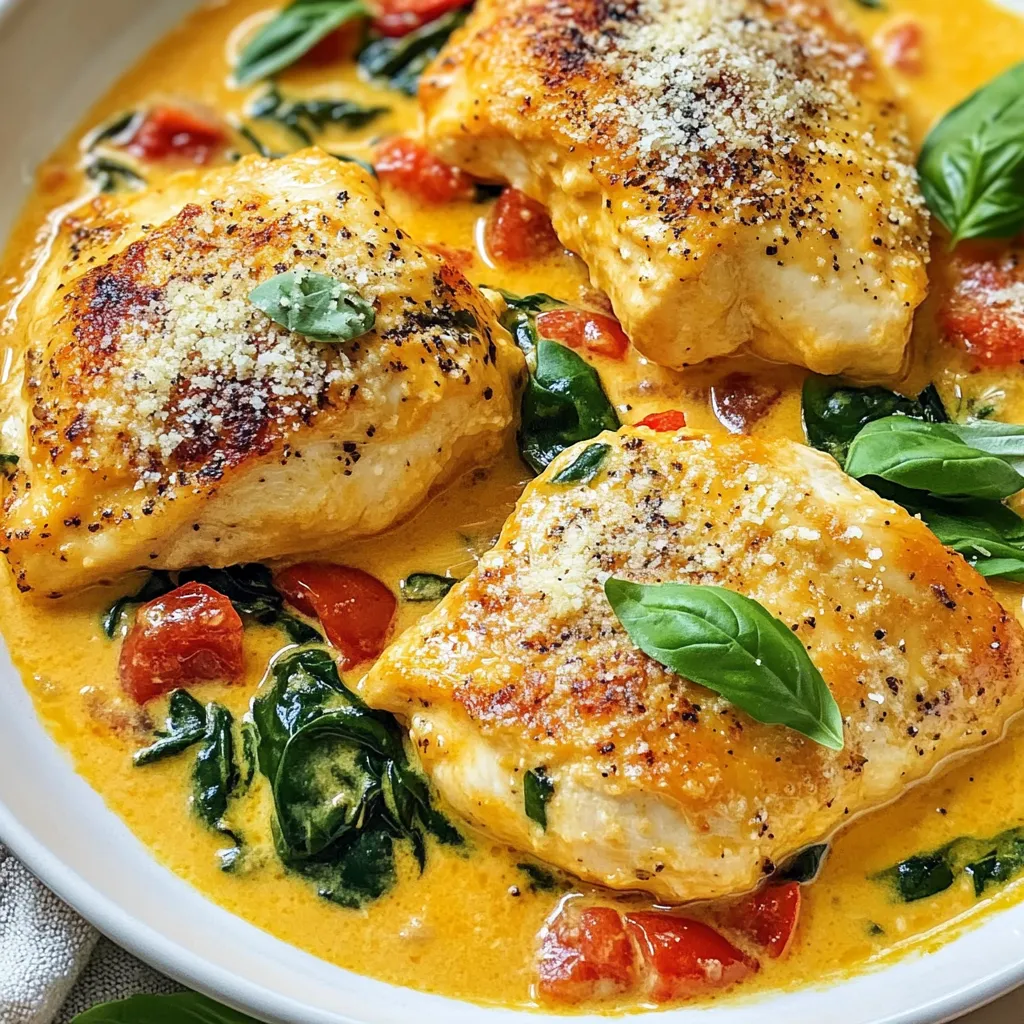 Creamy Tomato Tuscan Chicken Savory Dinner Delight