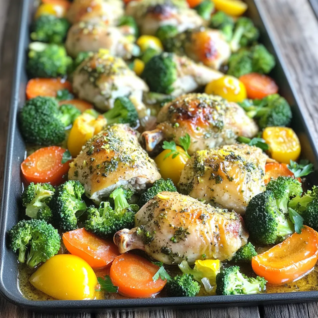 Sheet Pan Garlic Herb Chicken Veggies Easy Dinner