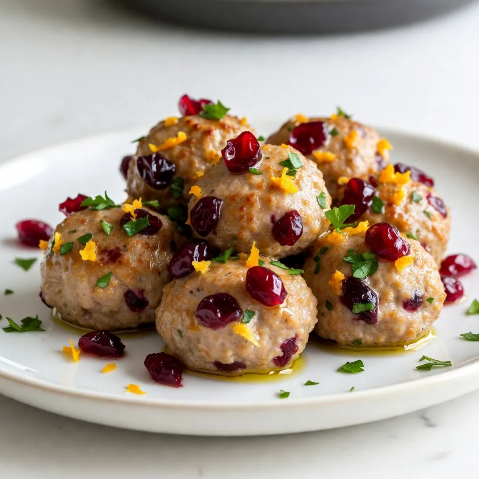Cranberry Orange Turkey Meatballs Tasty and Easy Recipe