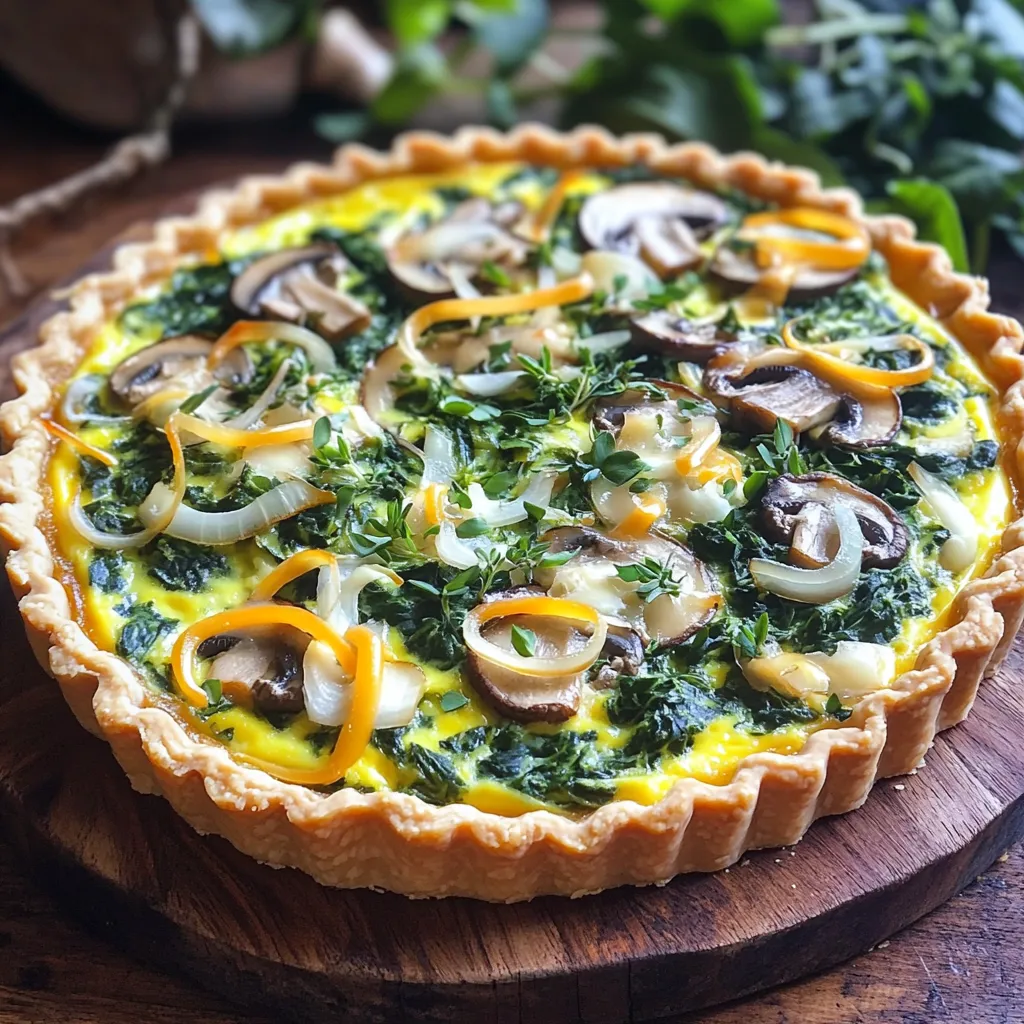 Mushroom Spinach Quiche Easy and Flavorful Recipe