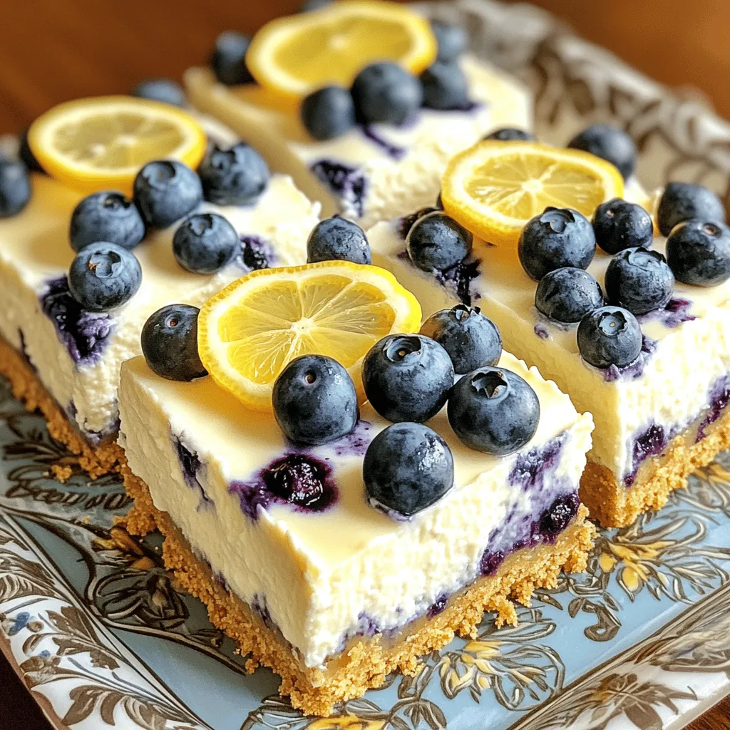 Lemon Blueberry Cheesecake Bars Tasty and Easy Recipe