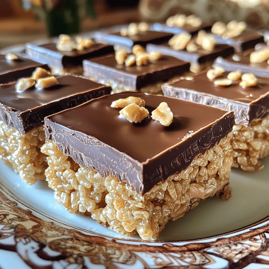 No-Bake Chocolate Peanut Butter Rice Krispie Bars Delight