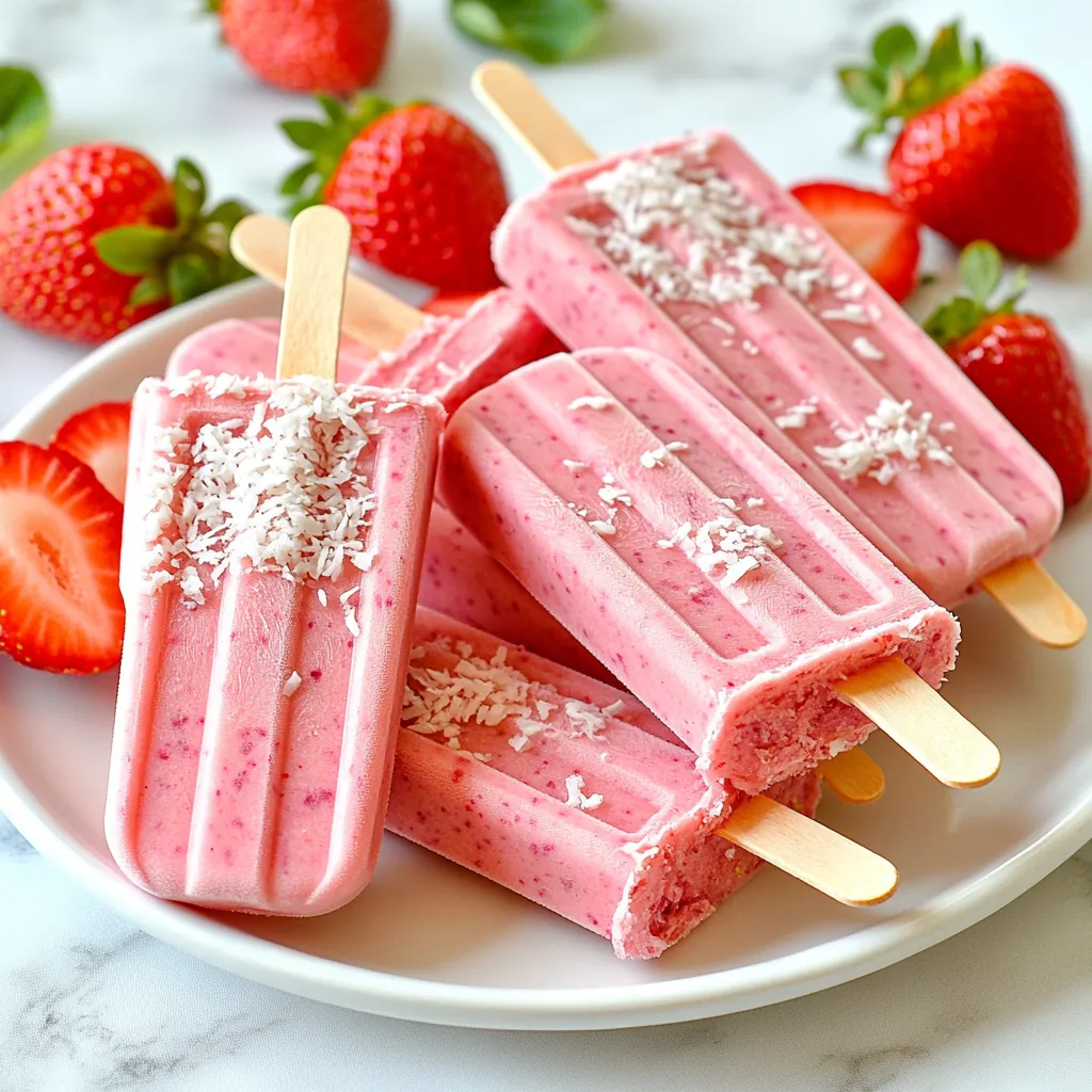 Strawberry Coconut Popsicles Easy and Refreshing Treat