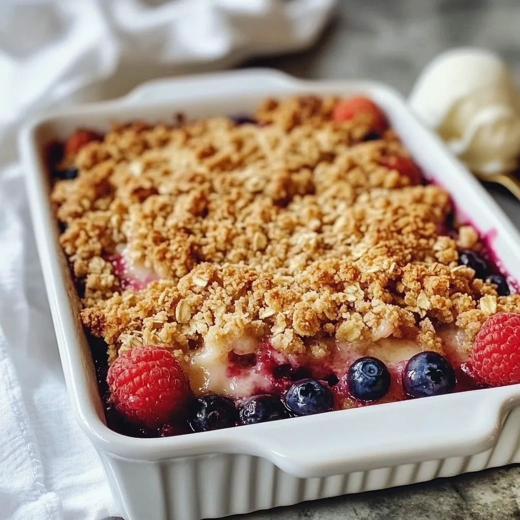 Triple Berry Crumble Simple and Tasty Delight