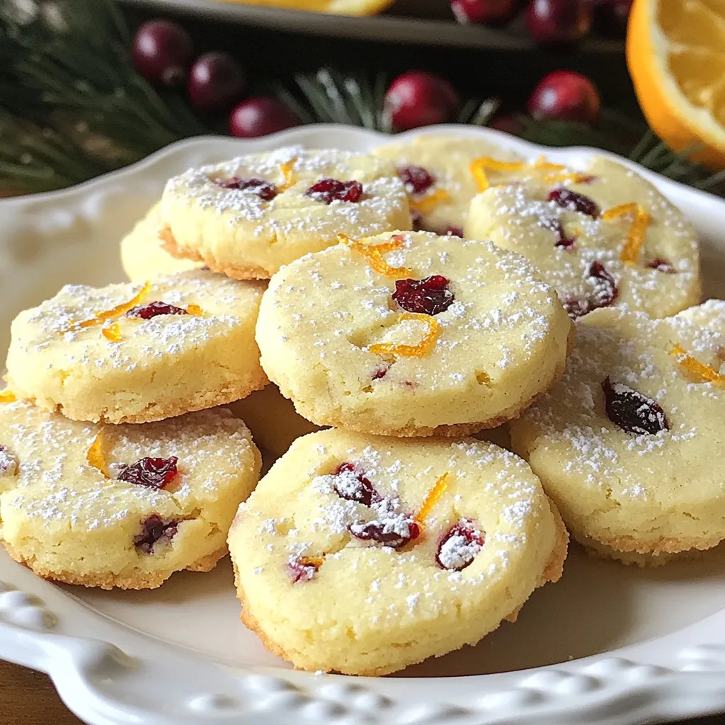 Cranberry Orange Shortbread Cookies Tasty and Easy Treat
