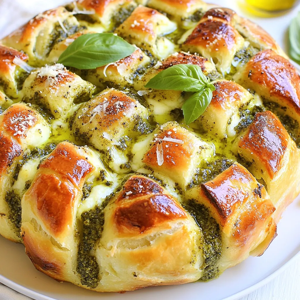 Pesto Mozzarella Pull-Apart Bread Hearty and Flavorful