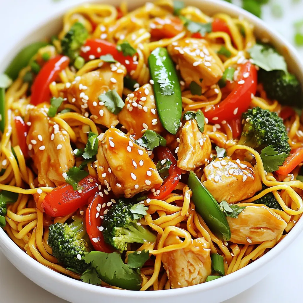Savory Sesame Ginger Chicken Noodles Delight