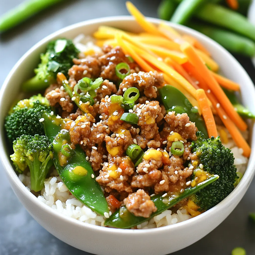 Savory Sesame Ginger Ground Turkey Bowls Recipe