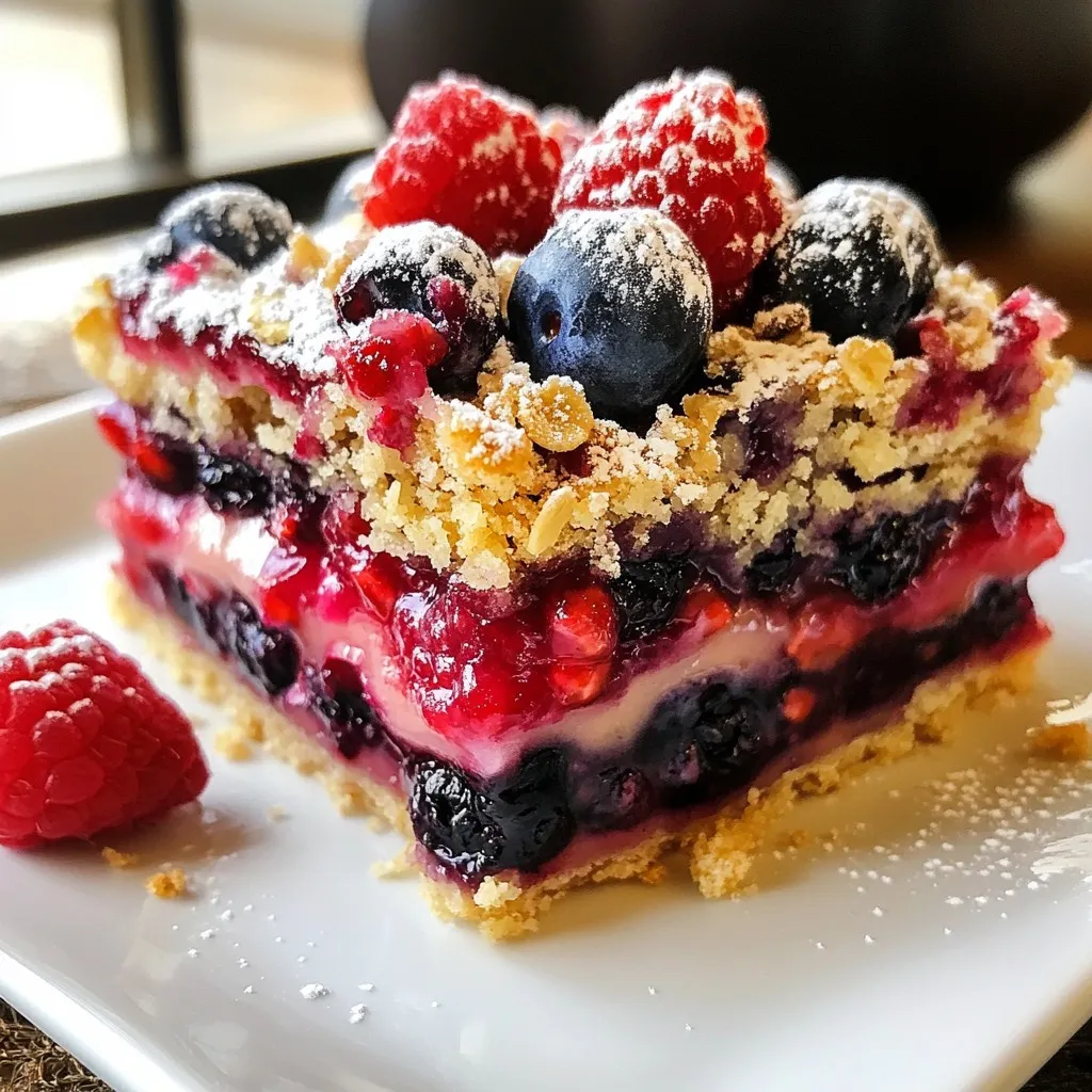 Triple Berry Crumble Bars Delightful and Easy Recipe