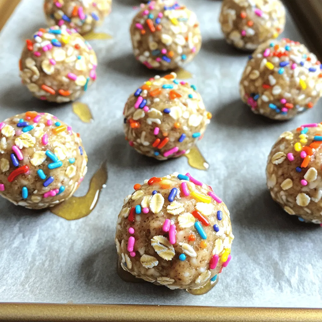 No Bake Birthday Cake Protein Balls Delightful Treat