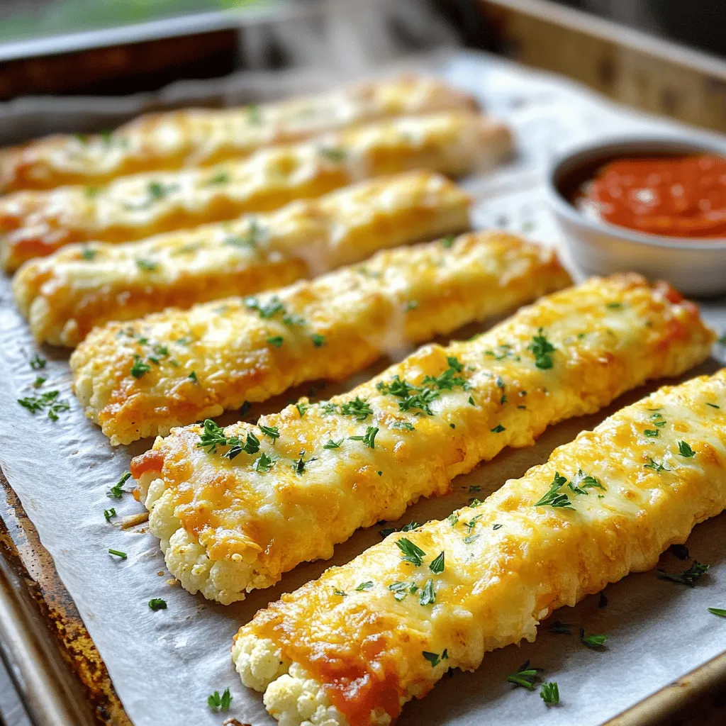 Cheesy Cauliflower Breadsticks Tasty Low-Carb Snack