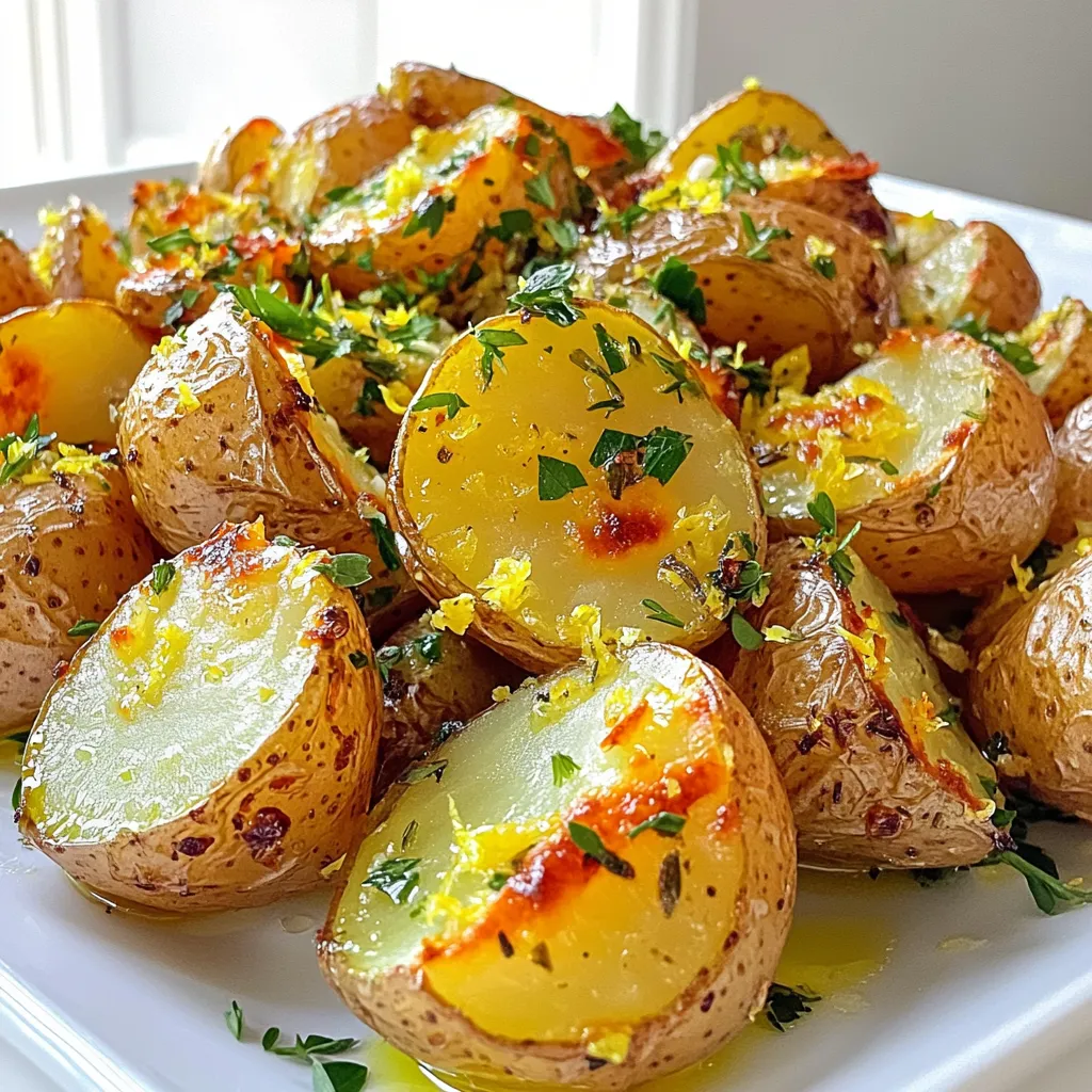 Lemon Herb Roasted Potatoes Crispy and Flavorful Dish