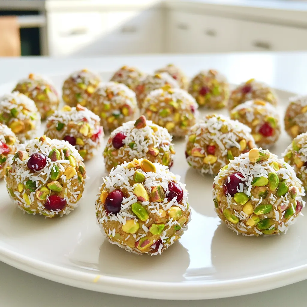 No-Bake Pistachio Cranberry Bliss Bites Delight