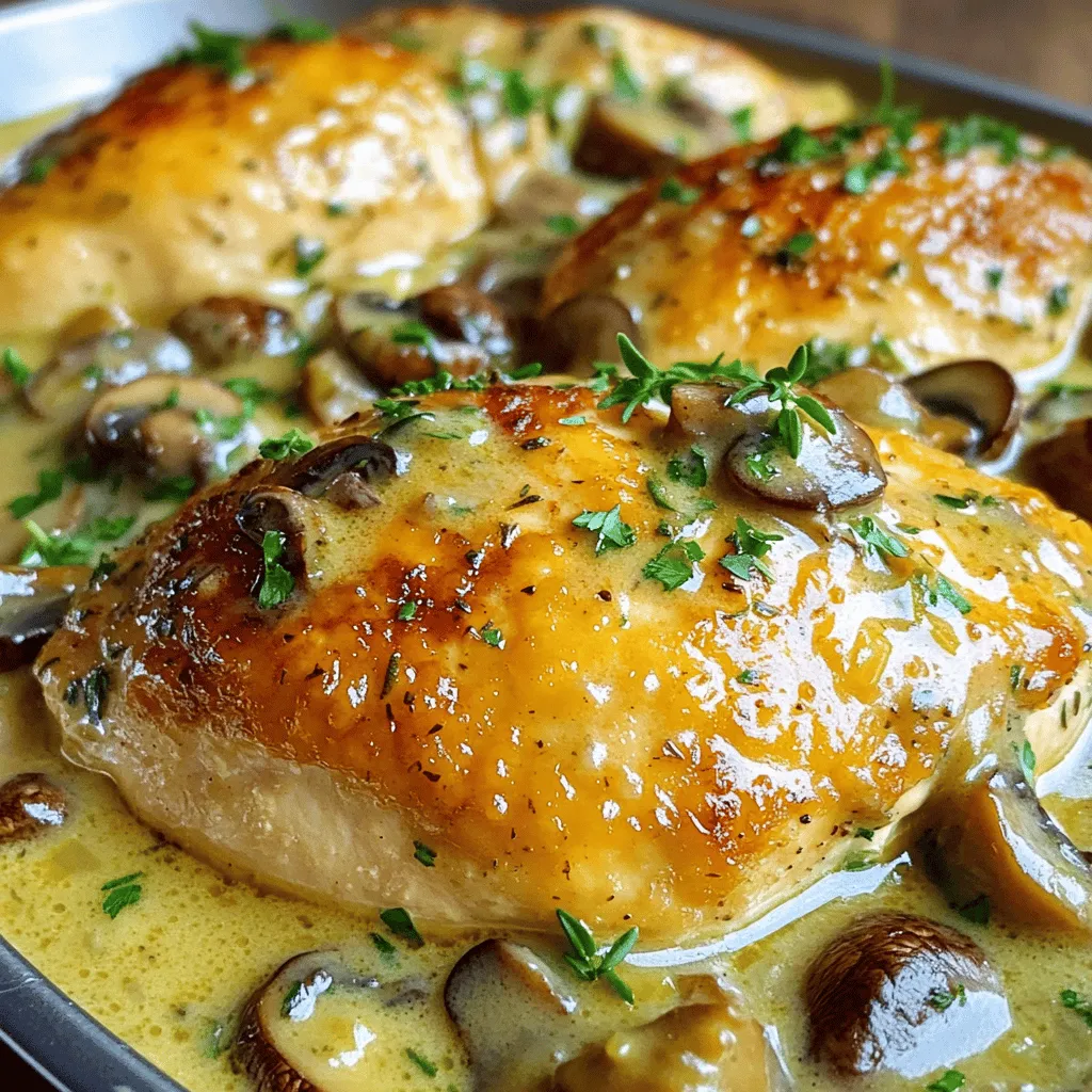 Creamy Mushroom Thyme Chicken Easy Dinner Delight