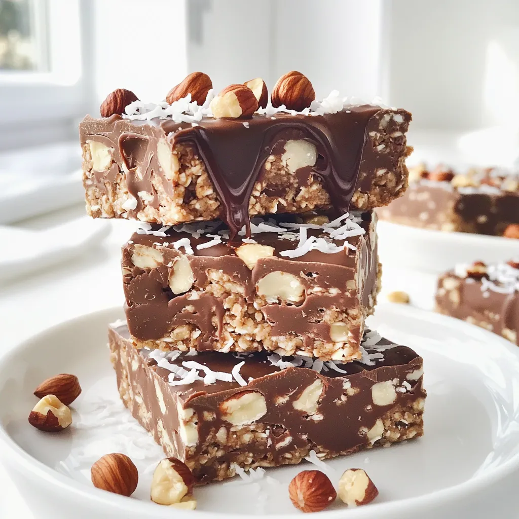 No-Bake Chocolate Hazelnut Energy Bars Delight