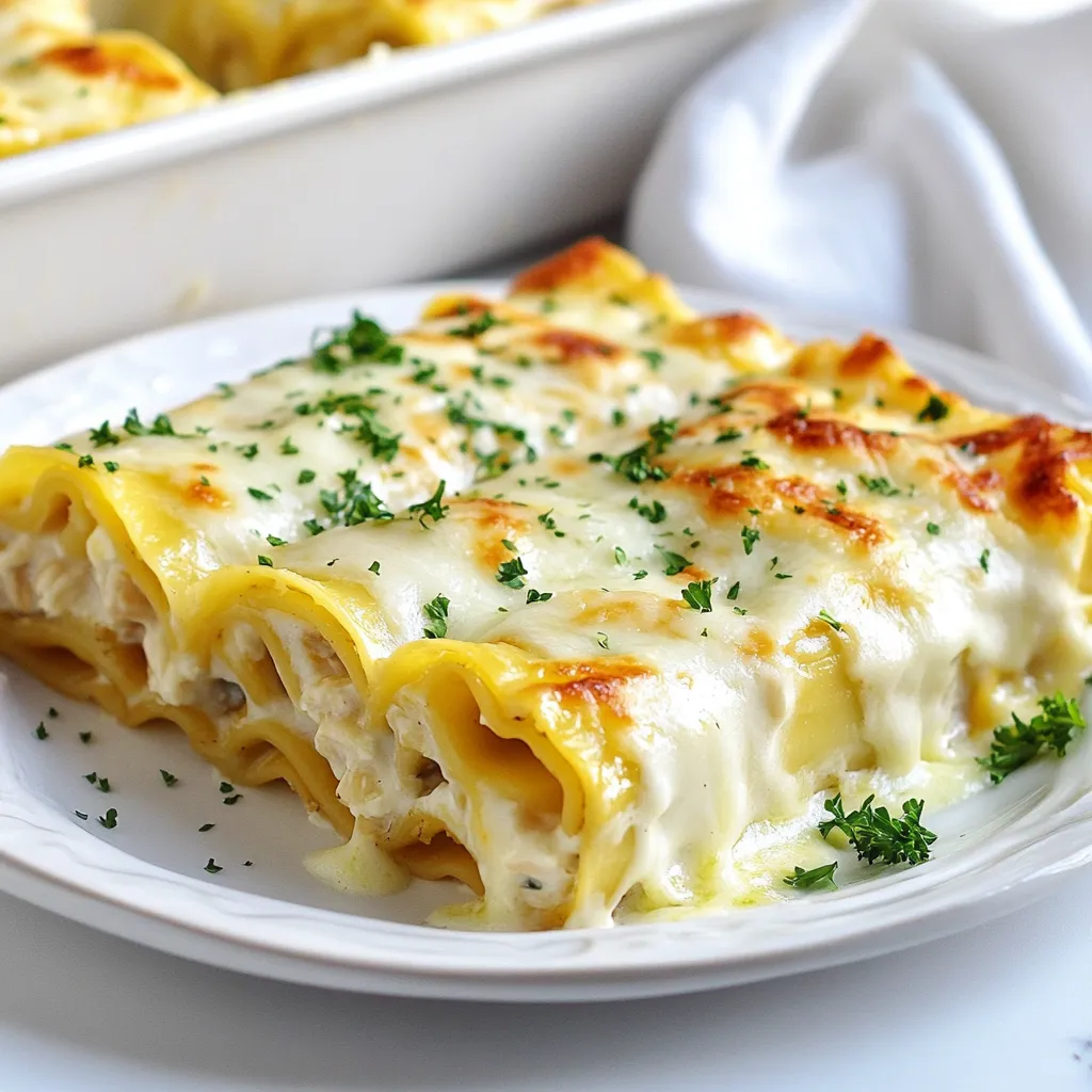 Chicken Alfredo Lasagna Roll Ups Flavorful Dinner Idea