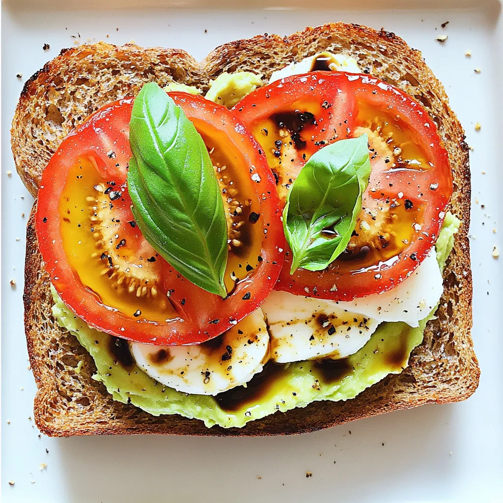 Minute Caprese Avocado Toast Fast and Tasty Meal