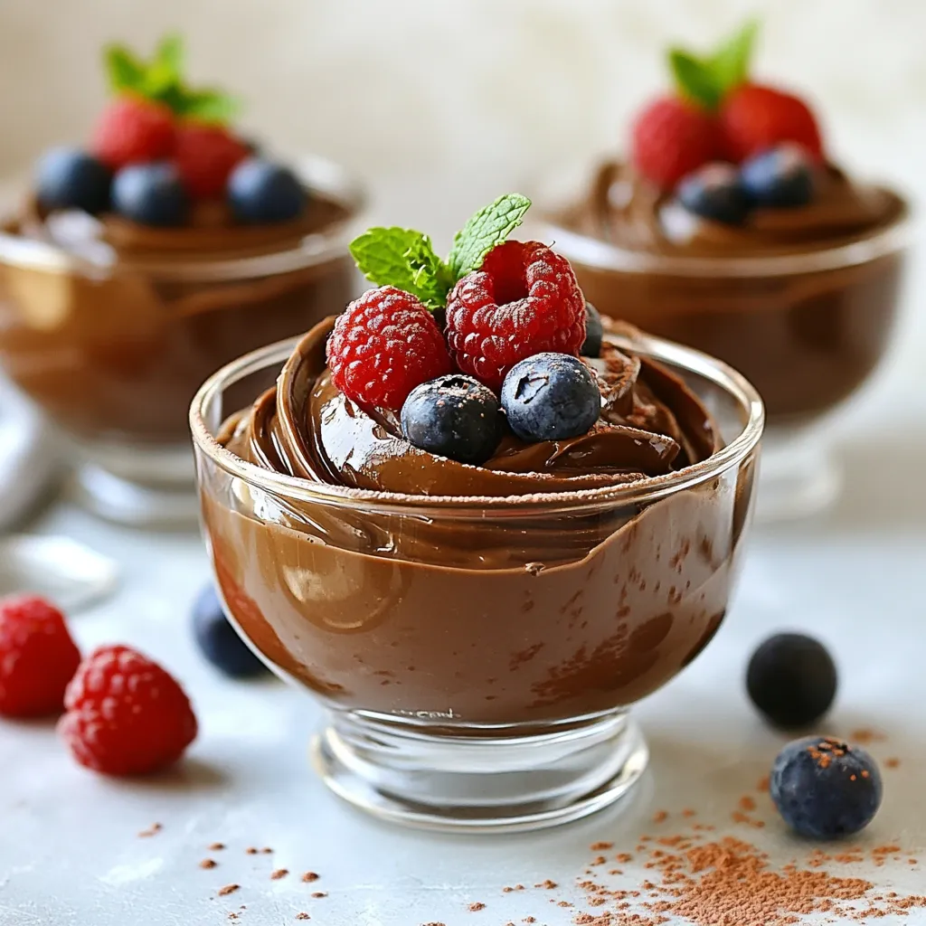 Avocado Chocolate Mousse Creamy and Rich Delight