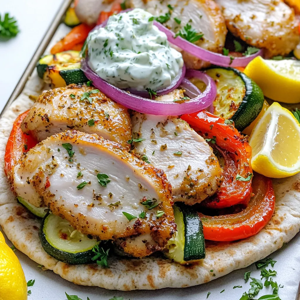 Sheet Pan Greek Chicken Gyros Flavorful Easy Meal