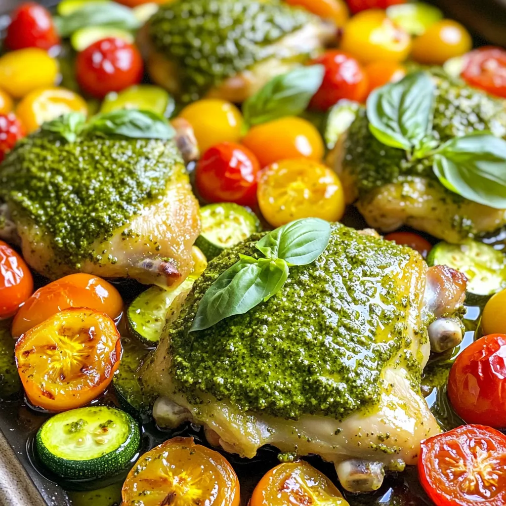 Sheet-Pan Pesto Chicken and Veggies Easy Dinner Recipe