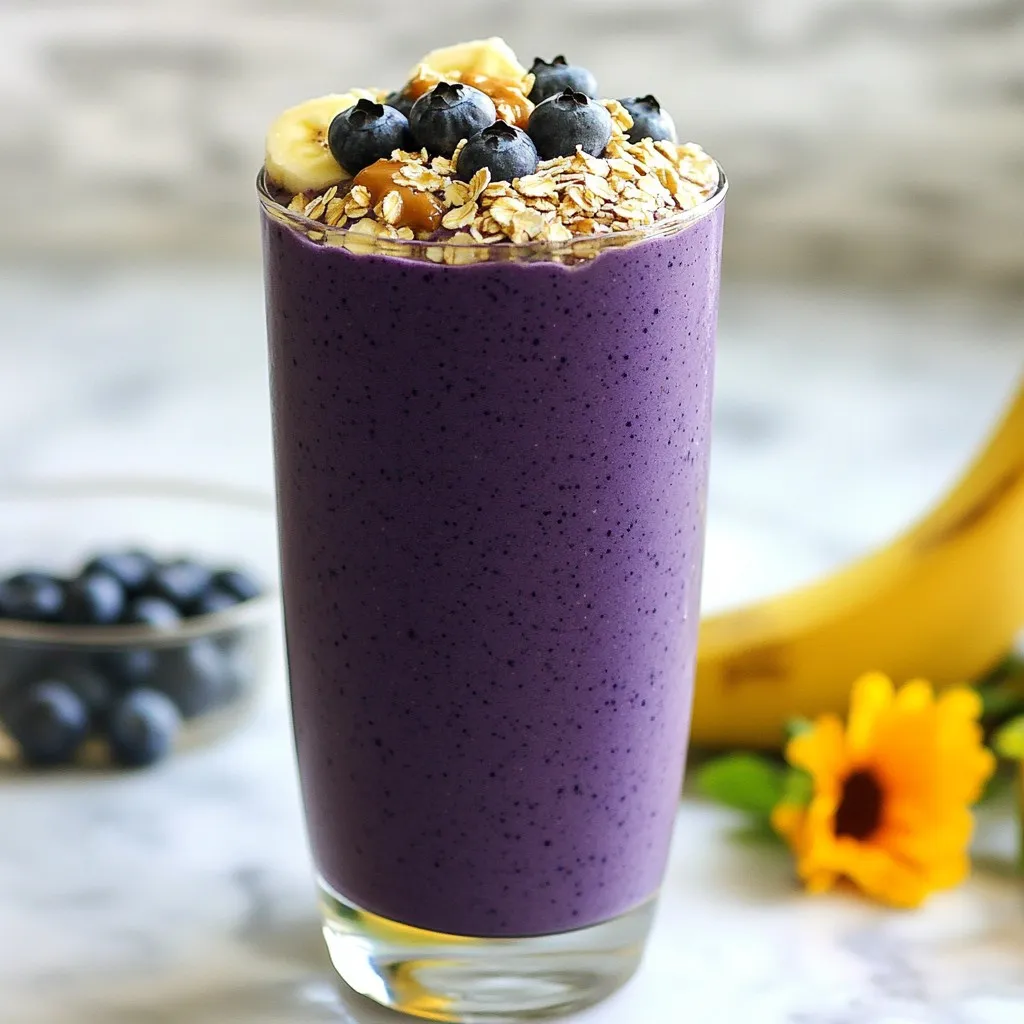 Blueberry Almond Breakfast Smoothie Energizing Start