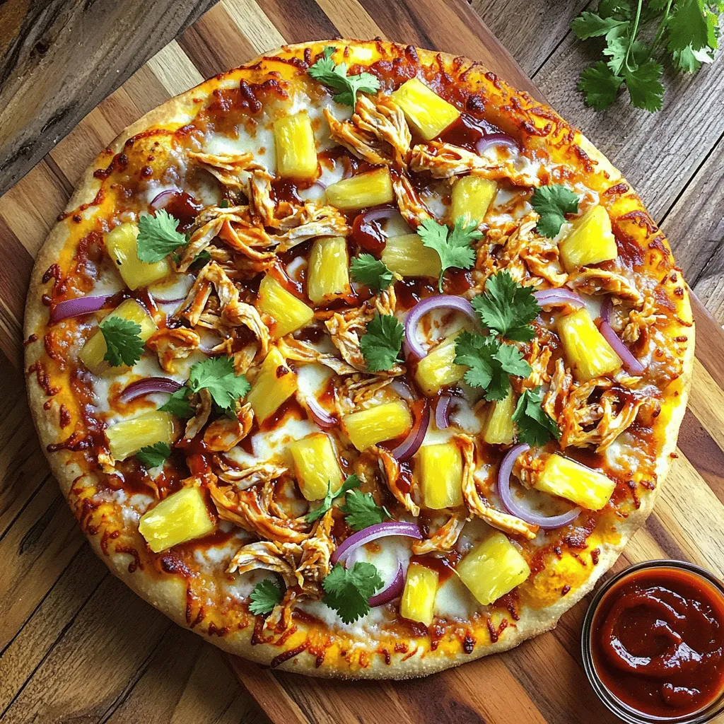 Hawaiian BBQ Chicken Pizza Tasty Family Favorite Recipe