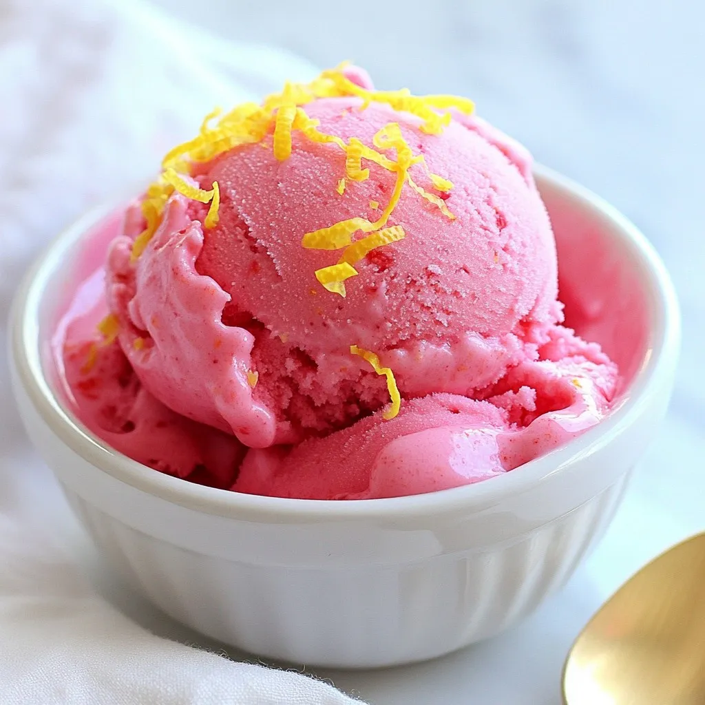 Raspberry Lemonade Sorbet Delightfully Cool Treat