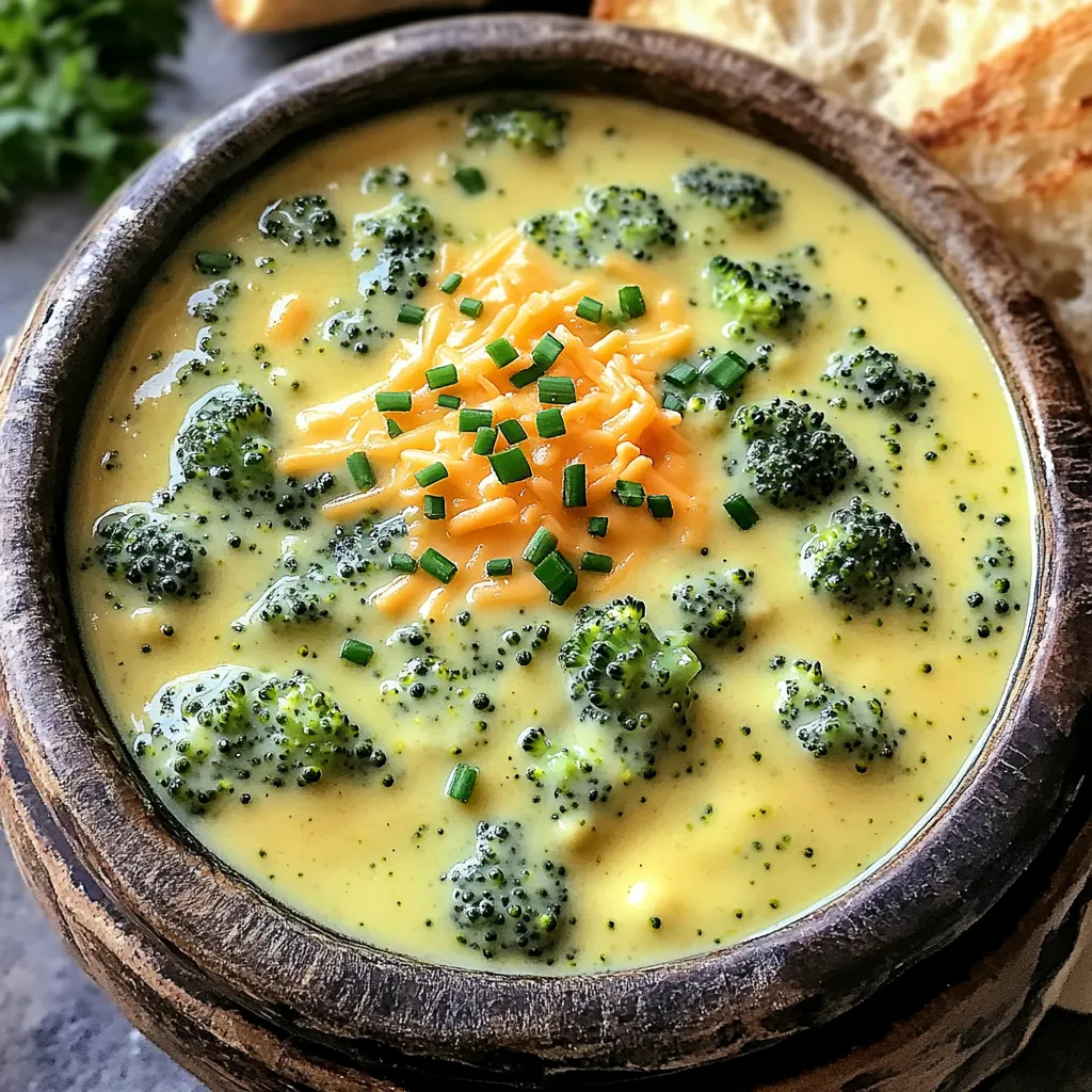 Creamy Broccoli Cheddar Soup Cozy Comfort in a Bowl