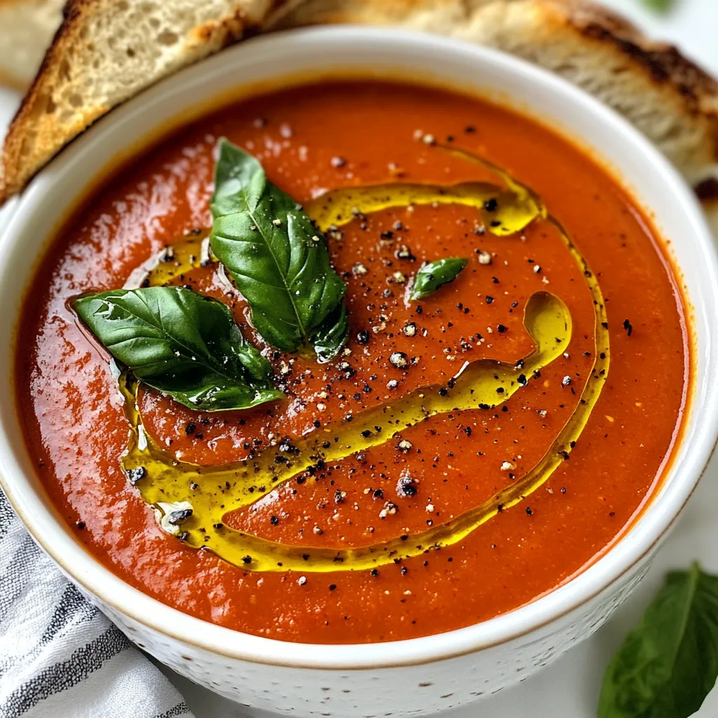 Roasted Tomato Basil Soup Comforting and Flavorful Meal