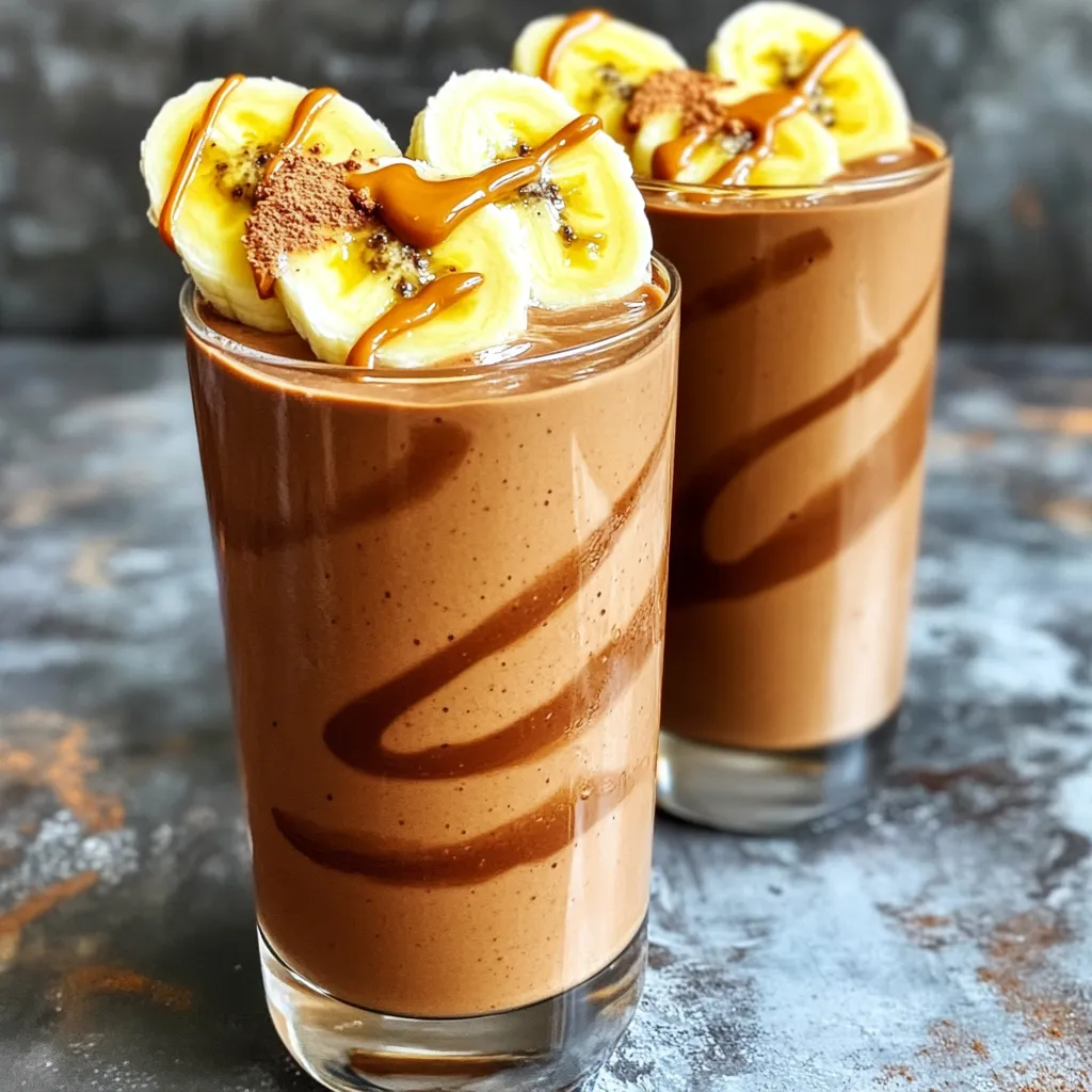 Chocolate Peanut Butter Banana Smoothie Delightful Recipe