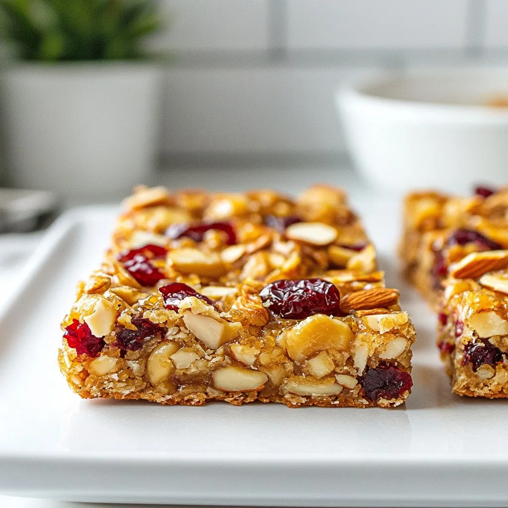 Cranberry Almond Energy Bars Quick and Healthy Snack