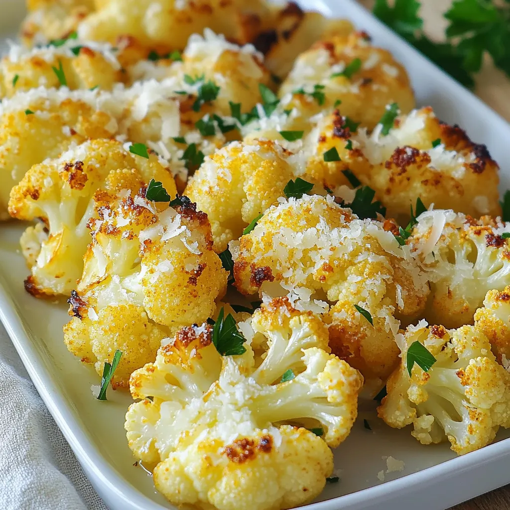 Roasted Garlic Parmesan Cauliflower Flavorful Delight