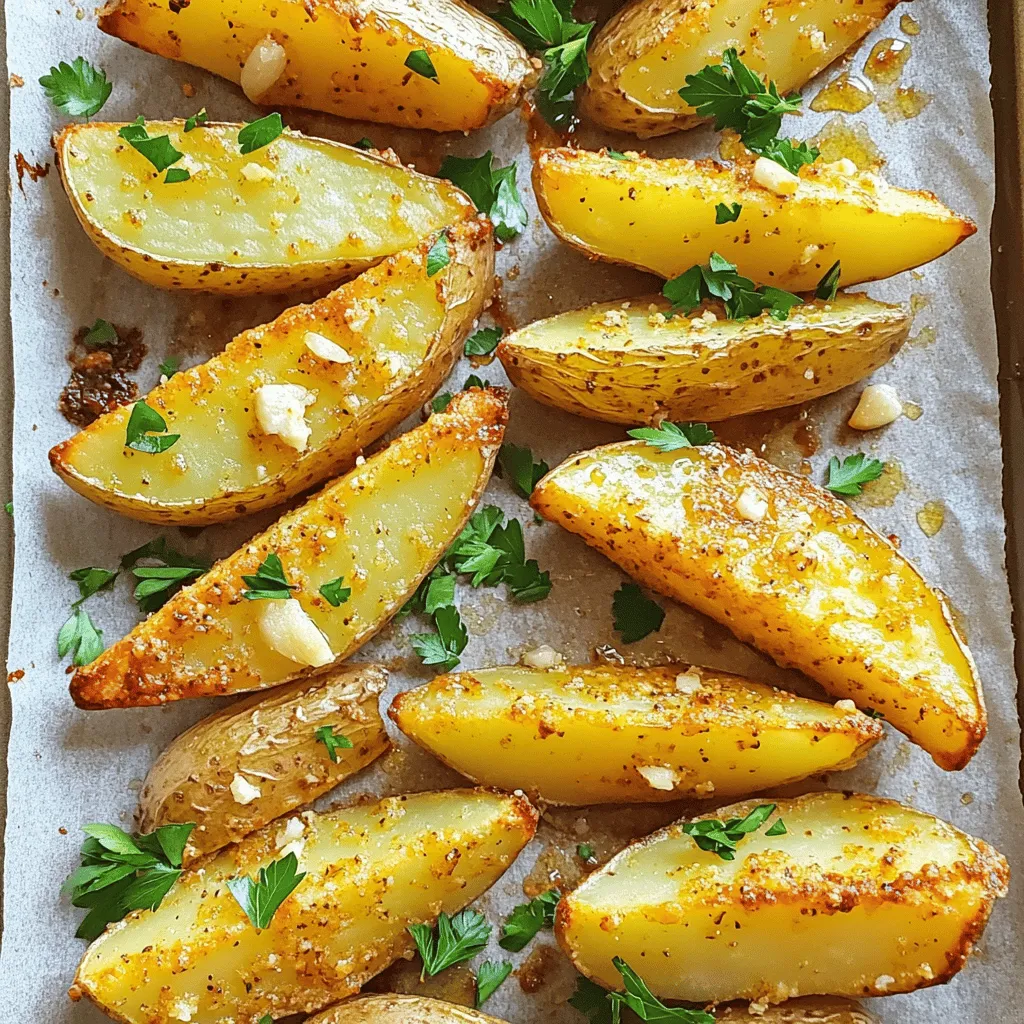 Crispy Parmesan Garlic Potato Wedges Irresistible Snack