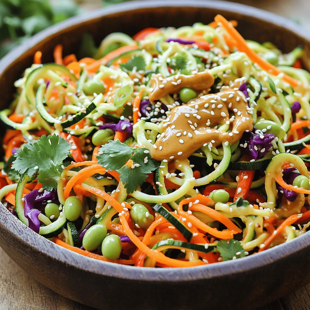 Sesame Peanut Zoodle Salad Fresh and Flavorful Dish
