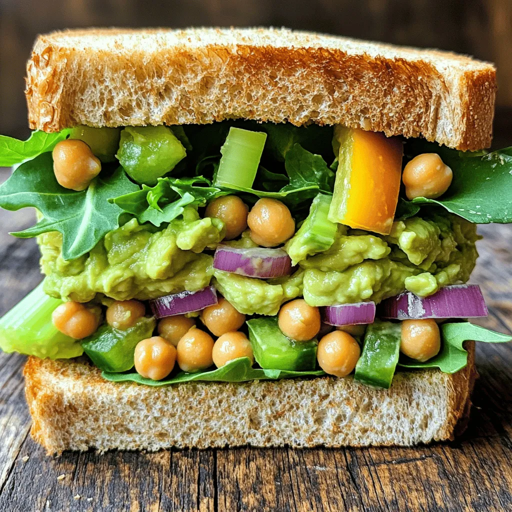 Chickpea Avocado Salad Sandwich Easy and Tasty Meal