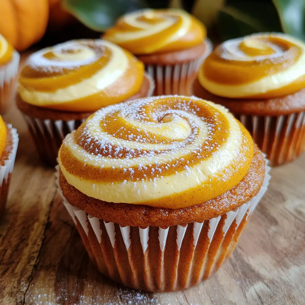 Pumpkin Swirl Cupcakes Delightfully Spiced Treat