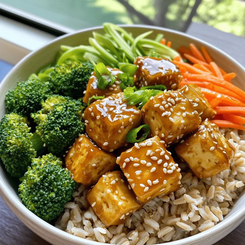 Honey Garlic Sesame Tofu Bowls Flavorful Plant-Based Meal
