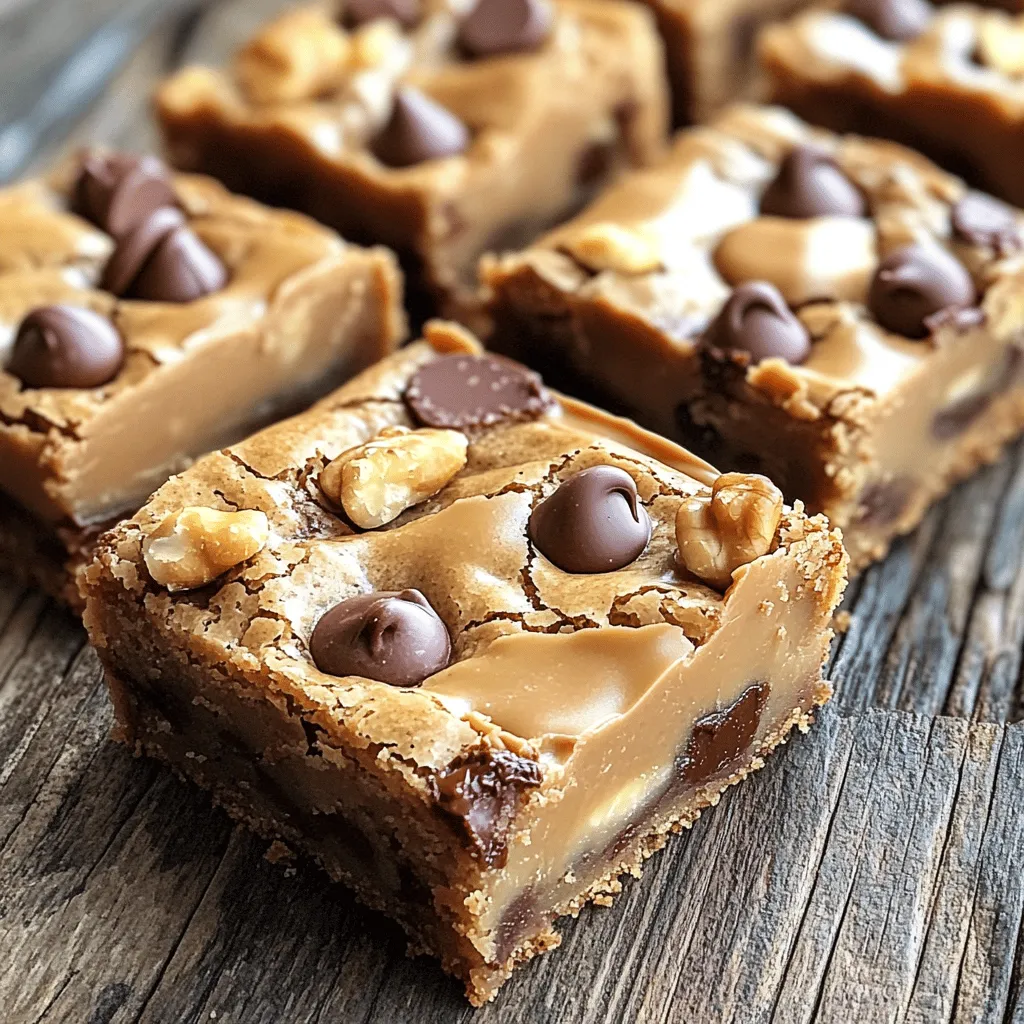 Peanut Butter Chocolate Chip Blondies Delicious Treat