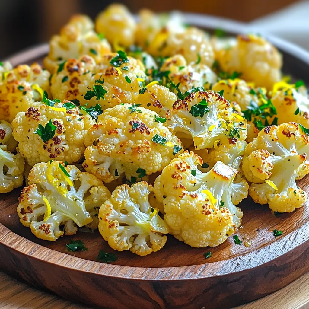 Lemon Garlic Roasted Cauliflower Flavorful Side Dish