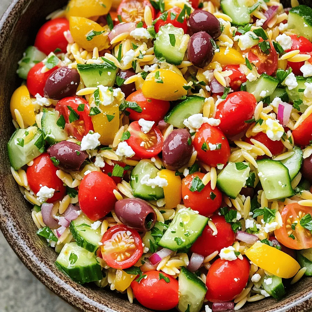 Mediterranean Orzo Salad Fresh and Flavorful Dish