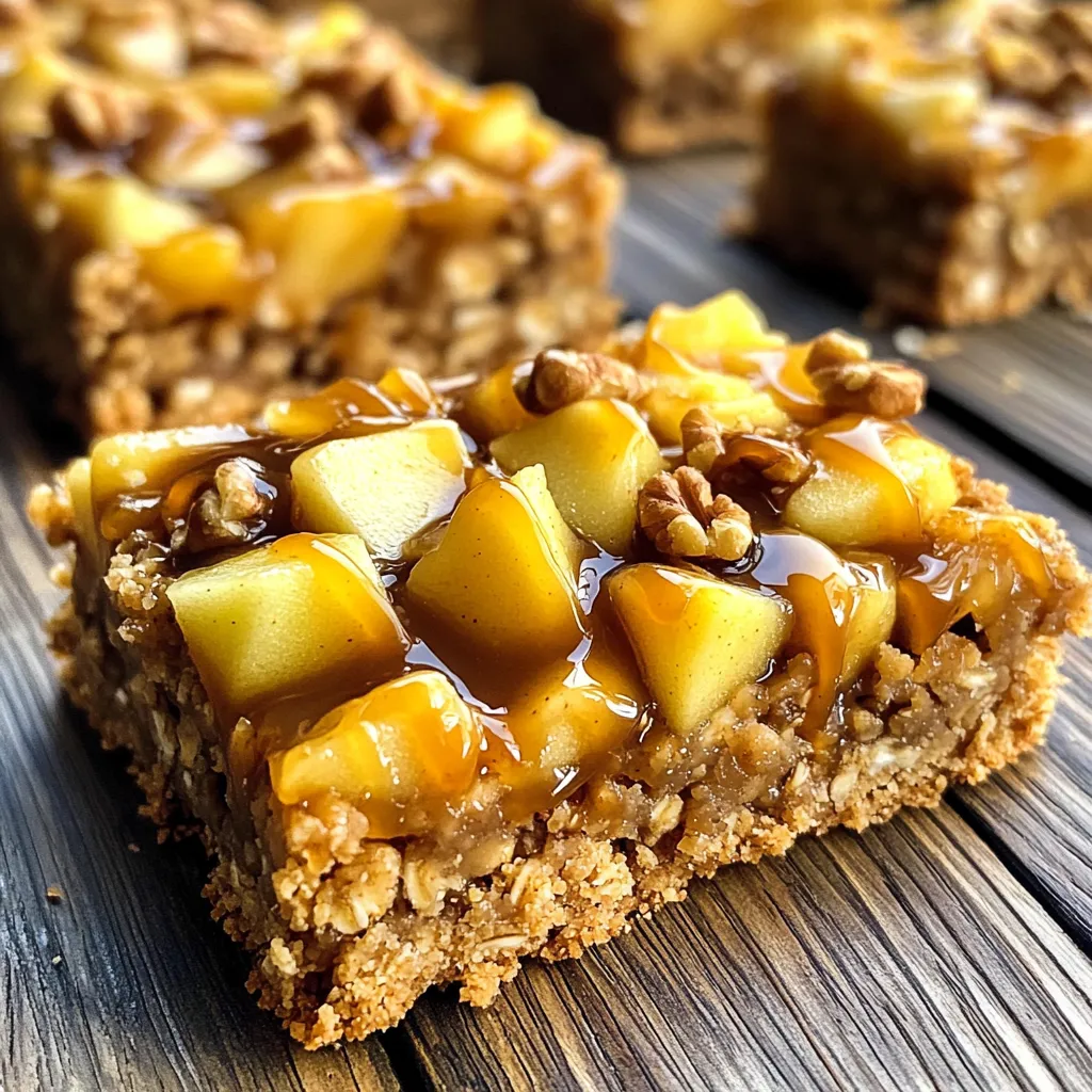 Caramel Apple Oatmeal Bars Irresistible Treat Delight