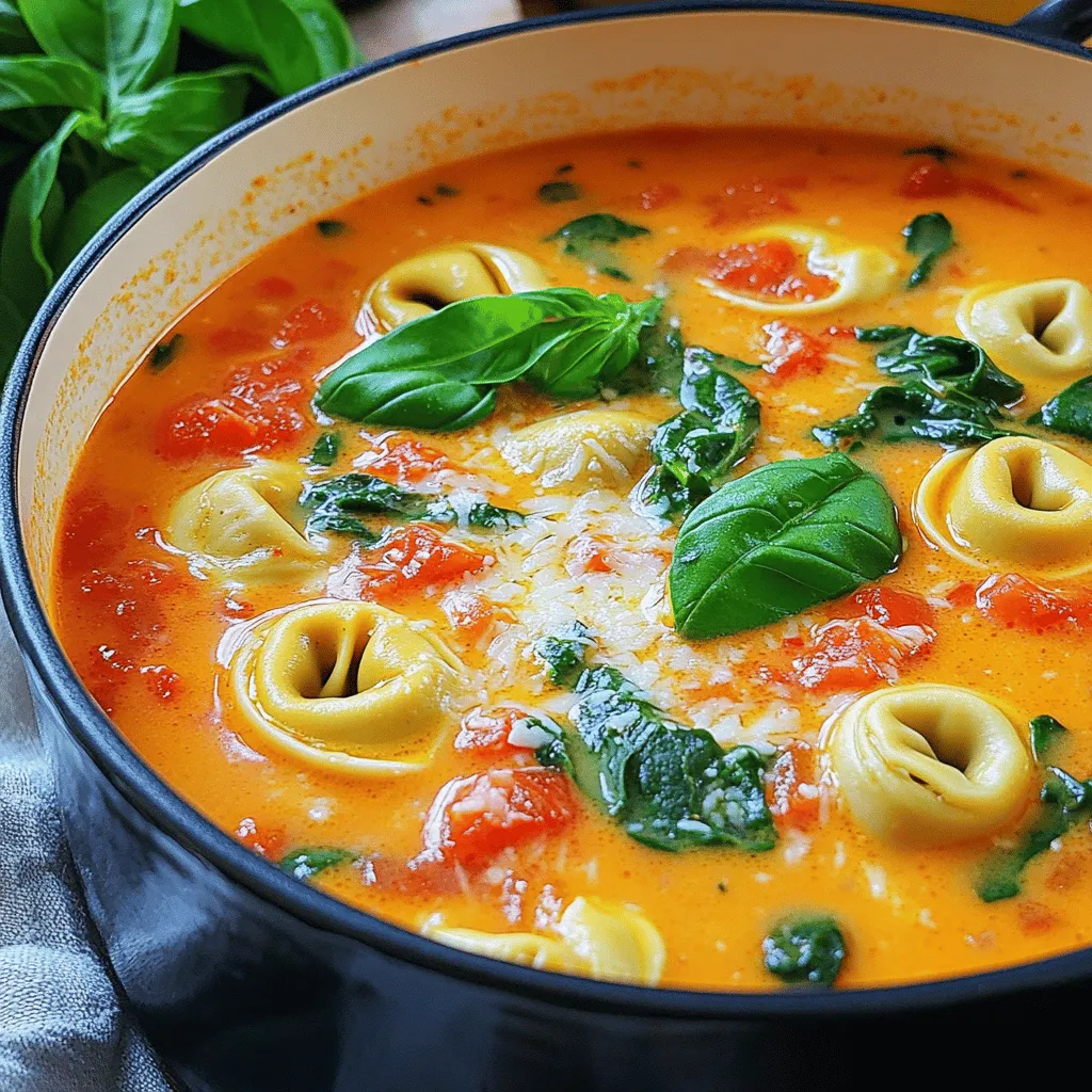 Creamy Tomato Spinach Tortellini Soup Delightful Recipe