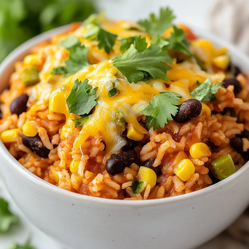 One-Pot Cheesy Enchilada Rice Flavorful and Easy Dish