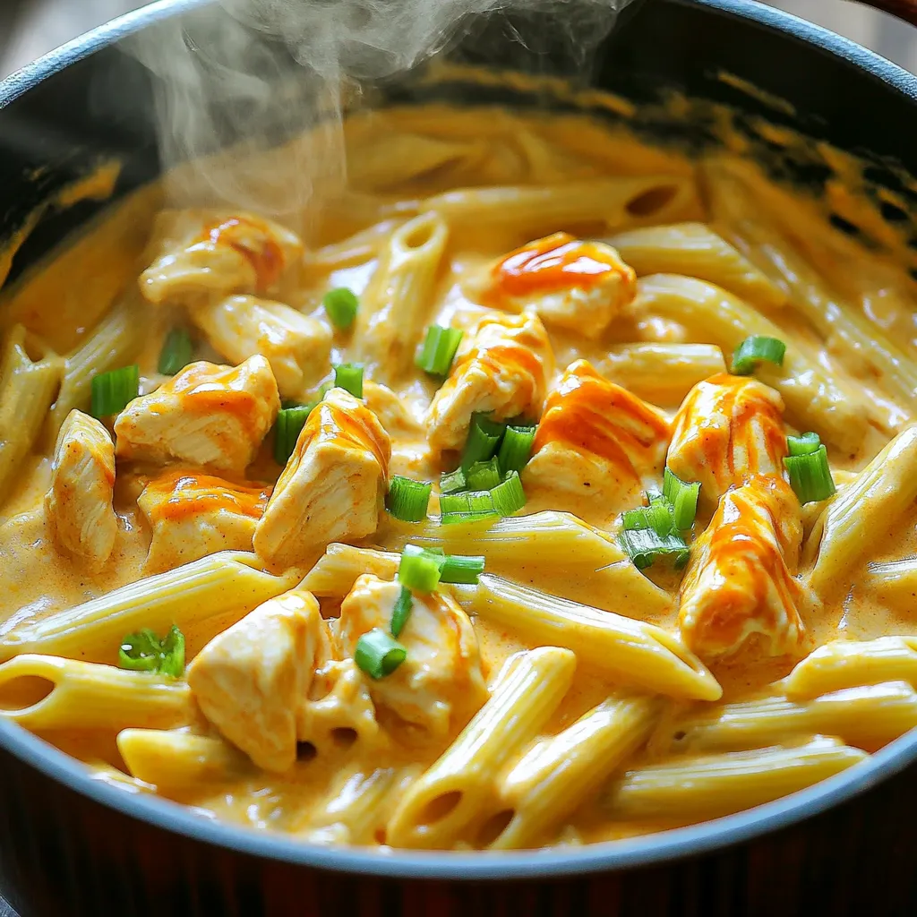 One-Pot Creamy Buffalo Chicken Pasta Delicious Recipe