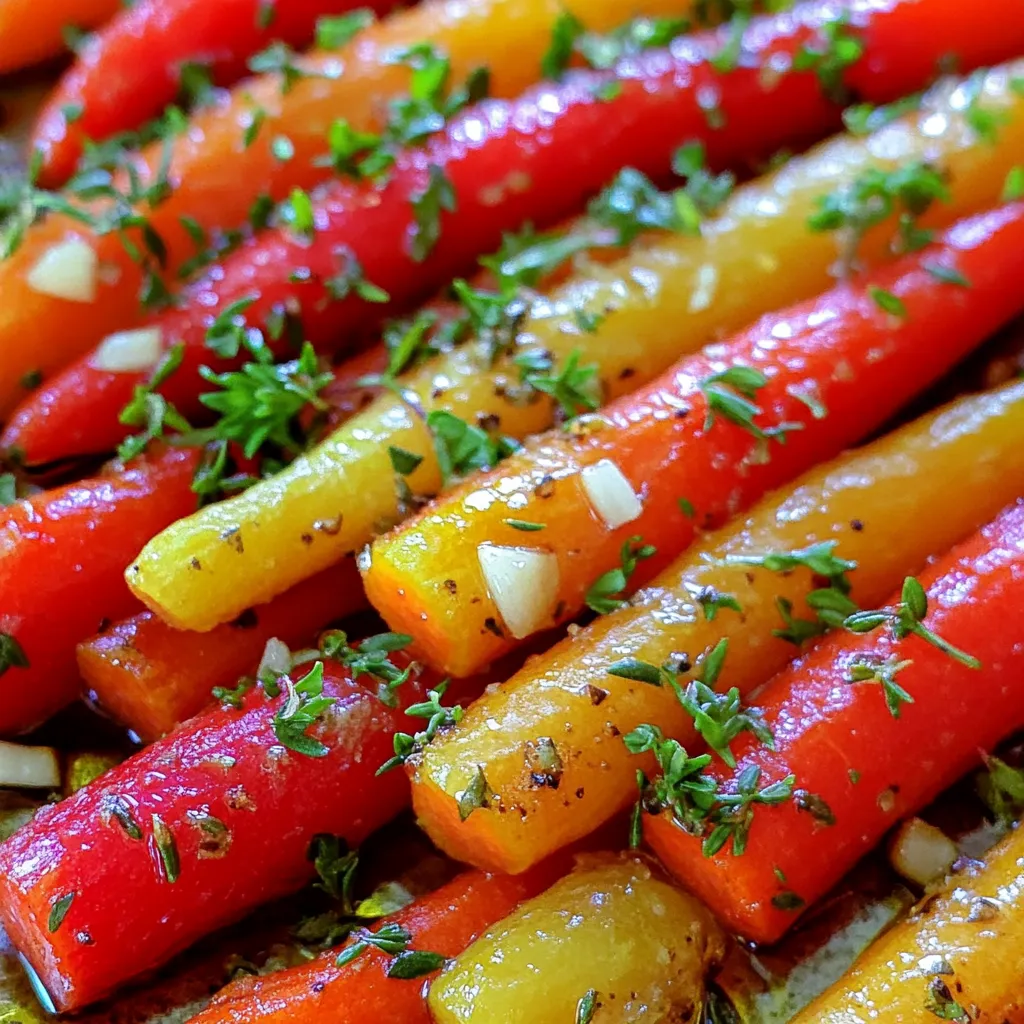 Garlic Herb Roasted Rainbow Carrots Vibrant and Flavorful