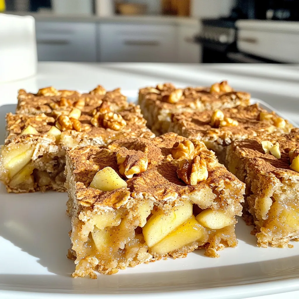 Savory Apple Cinnamon Oatmeal Bars Easy and Healthy Recipe