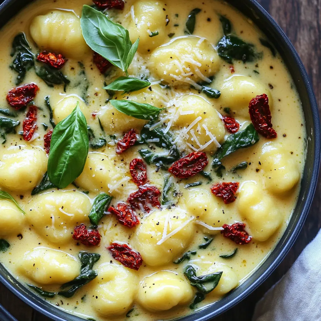 One-Pot Creamy Sun-Dried Tomato Gnocchi Delight