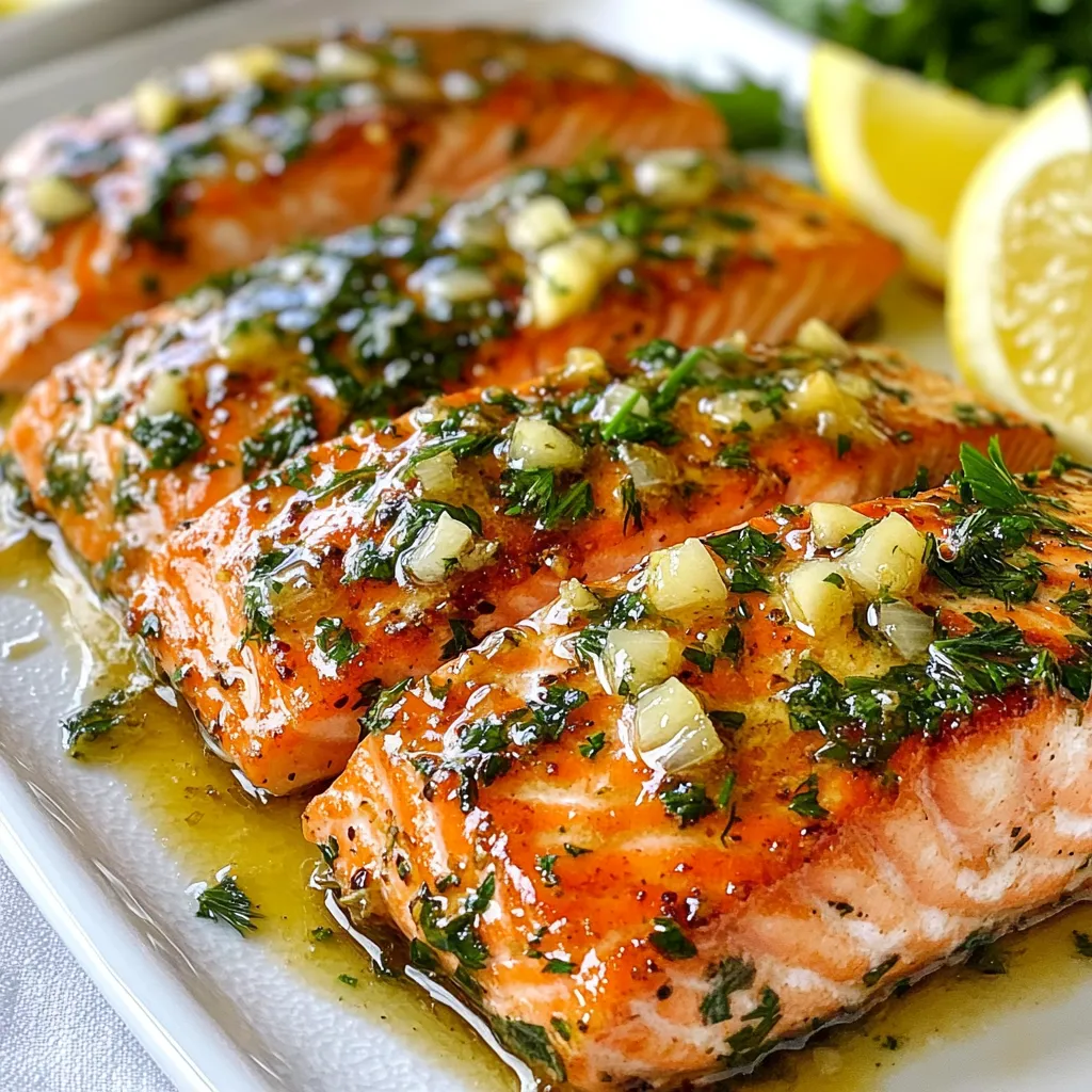 Garlic Herb Butter Salmon Tasty and Simple Recipe