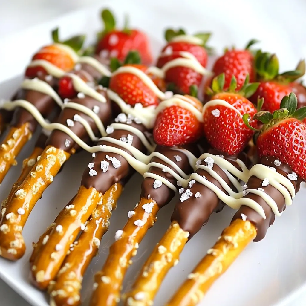 Chocolate Covered Strawberry Pretzels Delicious Treat