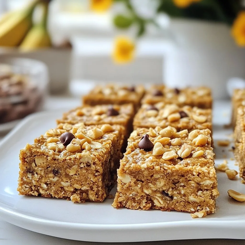 Peanut Butter Banana Oat Bars Simple and Tasty Snack